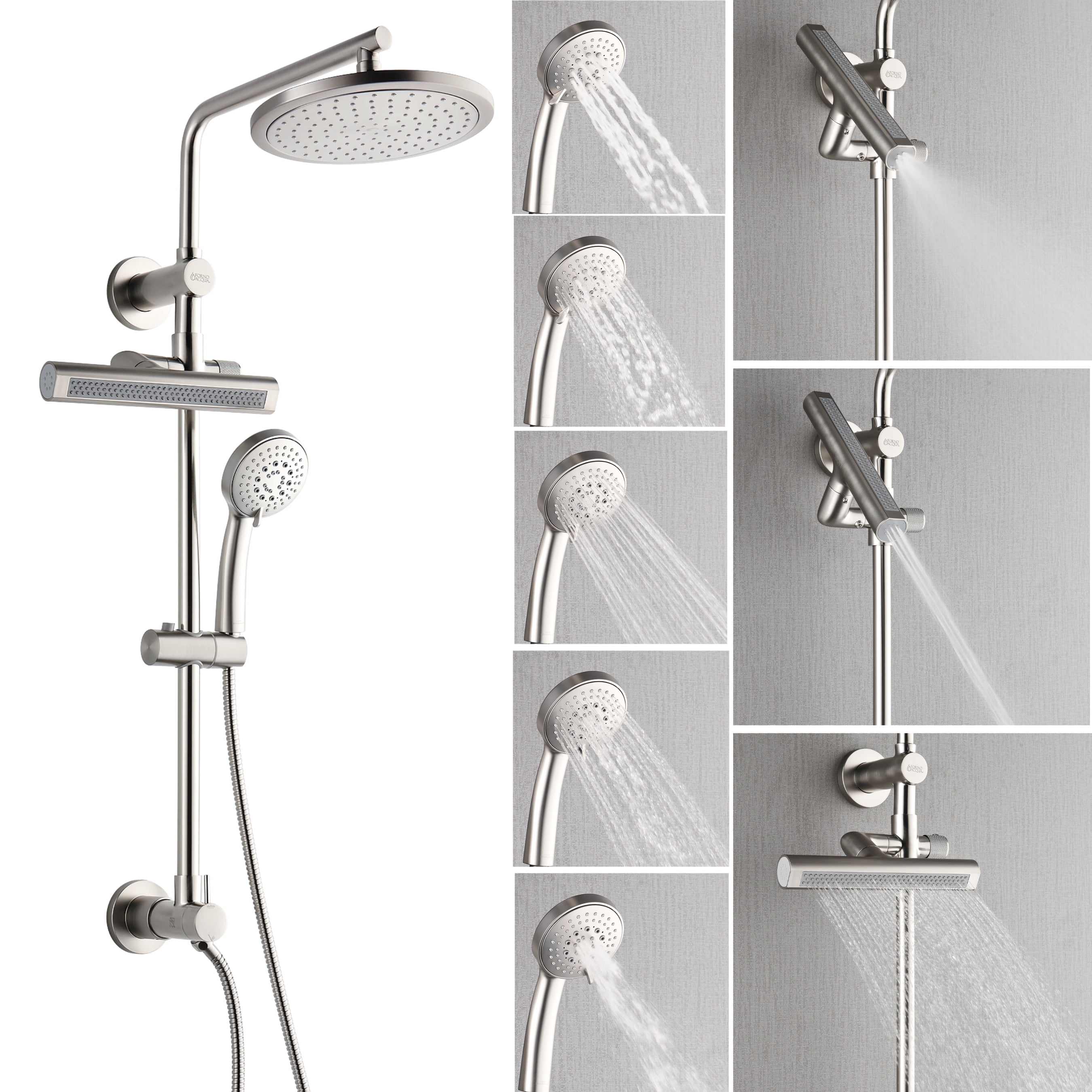 バス・洗面所用品 hansgrohe Croma 220 Showerpipe Hansgrohe Croma Showerpipe 220 1-Jet, 2.5 GPM in Chrome Showerhead