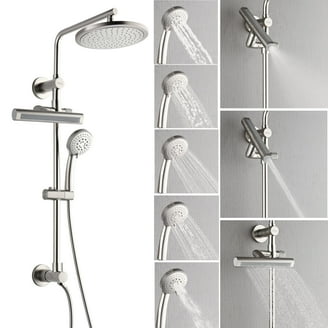バス・洗面所用品 hansgrohe Croma 220 Showerpipe Hansgrohe Croma Showerpipe 220 1-Jet, 2.5 GPM in Brushed Nickel