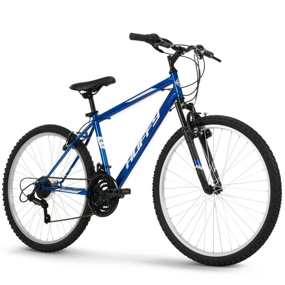 Huffy 26” Rock Creek Mountain Bike, Fits Riders 60”+, Blue, Adult, Men’s