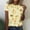 Yellow#1, variant on World Bee Day Shirt for Women Cute Floral Bee Print Short Sleeve Tops Summer Crew Neck Pullover for Celebration Party