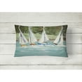 thumbnail image 2 of Carolines Treasures JMK1035PW1216 Sailboats on the bay Canvas Fabric Decorative Pillow 12H x16W multicolor, 2 of 3