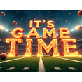 thumbnail image 4 of Metallic Game Time Banner, Sports Themed Backdrop Decor for Stadium Events, Sports Parties, Fan Gatherings, Photo Booths, and Sports Viewing Parties, 4 of 7