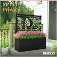 thumbnail image 3 of 4 ft H x 3.5 ft W x 1.2 ft L Enclo Wood Privacy Screen with Planter Box, Raised Garden Bed with Trellis for Climbing Plants Outdoor, Privacy Planter for Patio or Deck, Tacoma Charcoal EC18048, 3 of 10
