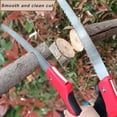 thumbnail image 6 of 10 Inch Heavy Duty Pruning Saw, Folding Hand Saw with SK5 Curved Blade, Triple-cut Razor Teeth Used for Trees Wood Cutting Camping Gardening Work, Hiking, Landscaping, Tree Trimming, 6 of 6