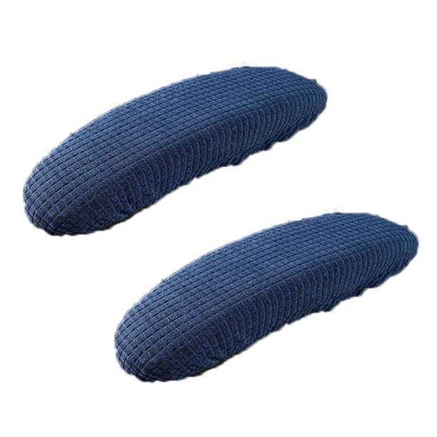 Cubiertas elásticas Naiovety para reposabrazos de silla poliéster azul oscuro