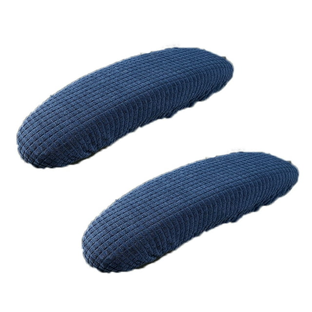 ZheElen Anti Skid Chair Armrest Cover Easy To Install Soft And Comfortable Polyester Elastic Office Chair Armrest Cover dark blue 1Set