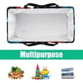thumbnail image 5 of Snowman Large Capacity Reusable Foldable Oxford Cloth Cube Organizer Tote Bag Toy Basket, 5 of 7