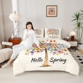 thumbnail image 4 of Manfei Tree Of Life Boy Girl Bedding Comforter Set 2pcs,Colorful Flowers Twin Comforter Sets Microfiber,Spring Garden Breathable Bedding Set,Breathable Home Decor,Reversible, 4 of 8