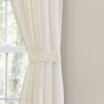 thumbnail image 3 of Ellis Curtain Cotton Voile 1.5" Rod Packet Tailored Curtain Panel Pair for Windows 80" x 72" Natural, 3 of 5
