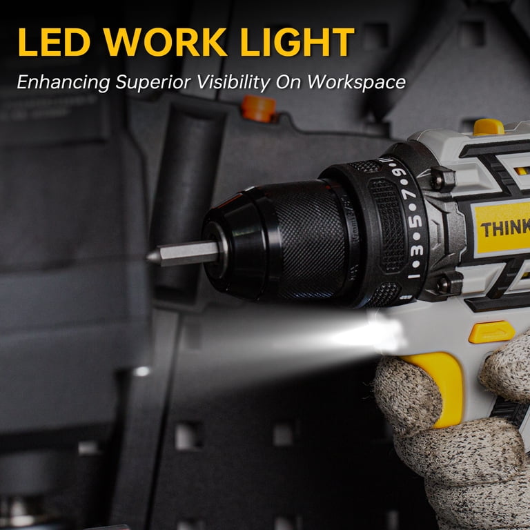 THINKWORK 20V Brushless Cordless Drill with 68 Accessories photo 6