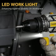 THINKWORK 20 Volt Cordless Brushless Drill Kit: 20V Electric Power Drill with 265 in-lbs Torque, Ideal for DIY Tool Set and Daily Repairs in a Comprehensive Tool Kit