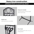 thumbnail image 4 of Costway 5 PCS Fireplace Tools Set 4 Tools & Decor Holder Wrought Iron Fireplaces, 4 of 8