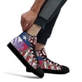 thumbnail image 4 of Texas Bluebonnet Zip American flag High Top Canvas Shoes Sneakers Black Size 12, 4 of 6