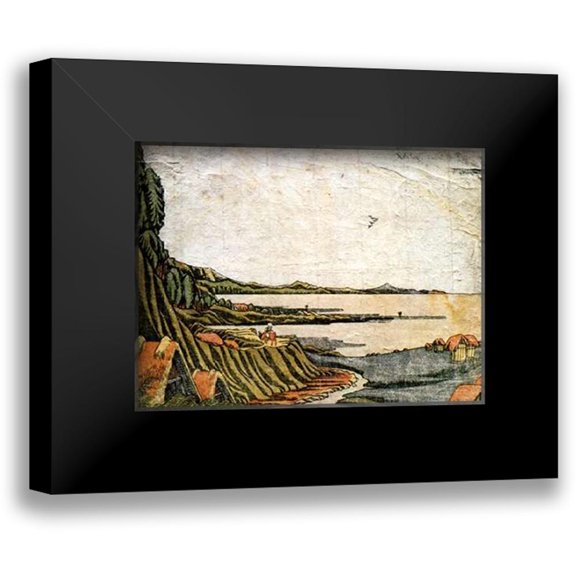 Hokusai 14x11 Black Modern Framed Museum Art Print Titled - View At Gyotoku