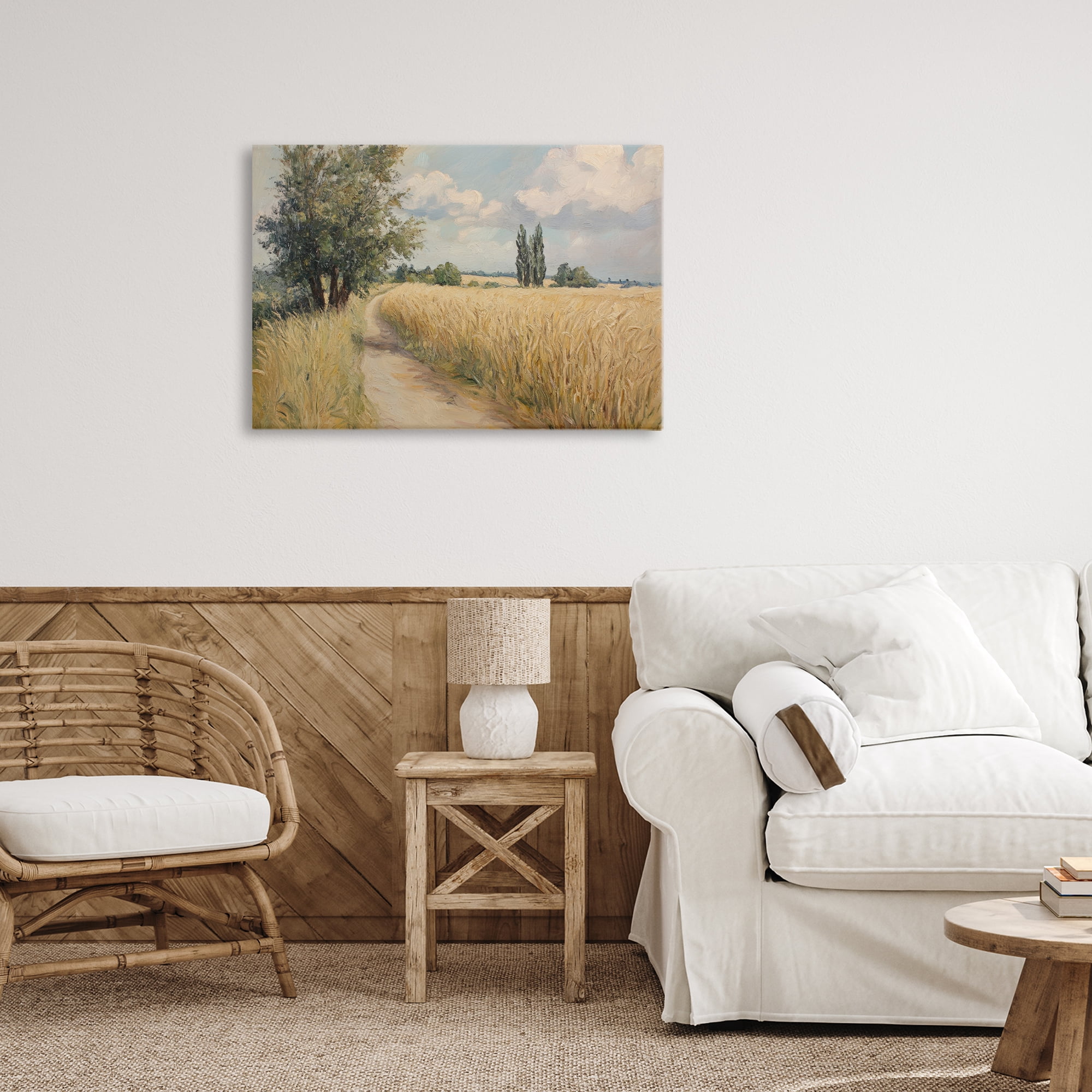 Stupell Industries Quiet Path Through Wheat Canvas Wall Art, design by Petal Prints Design