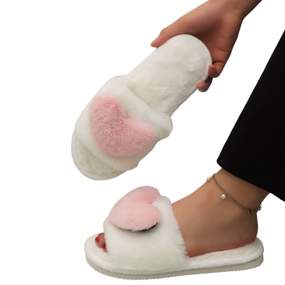 Women's Slippers Indoor Soft Fuzzy Shoes With Sole Comfortable Home Footwear For Daily Relaxation