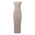 thumbnail image 4 of Vestido largo sin tirantes para mujer: elegante vestido de cóctel con abertura lateral, tejido de poliéster, vestido para invitada de boda, tallas S-XXL, contorno de pecho 73-99 cm., 4 of 5