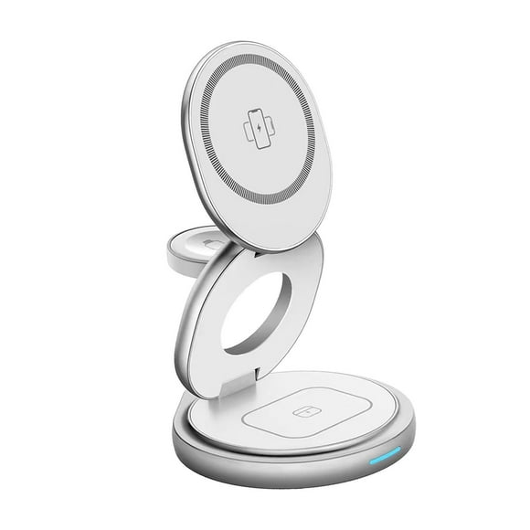 Soporte De Cargador Inalámbrico Portátil, Soporte De Mesa, Ligero, Resistente, Ajustable, Color Blanco