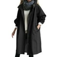 thumbnail image 2 of Women's Anoraks Loose Comfortable Hooded Coat Elegant Windbreaker Wild Winter Outwear for Women, 2 of 2