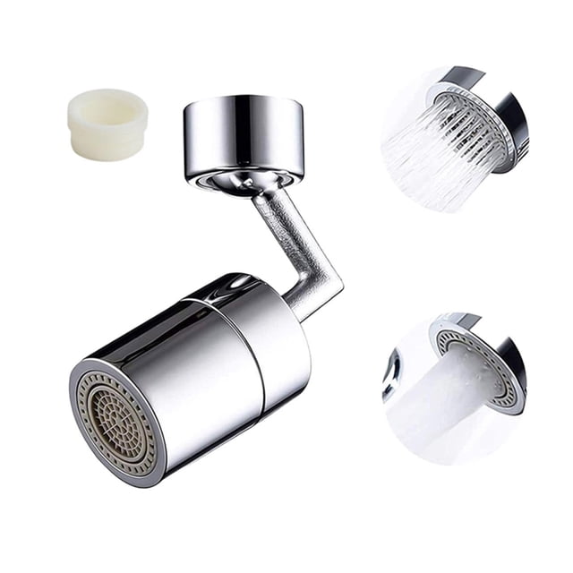 Robinet Robotique Pivotant Universel Extension de Bras Robinet d'Évier en Plastique Rotatif Multifonctionnel, Facile à Installer
