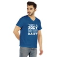 thumbnail image 2 of Inkmeso Mens Tshirt&nbsp;With A Body Like This Who Needs Hair ? Tshirt For Daddys Gift Tee Shirt For Funny Balding Dad Tee, 2 of 6