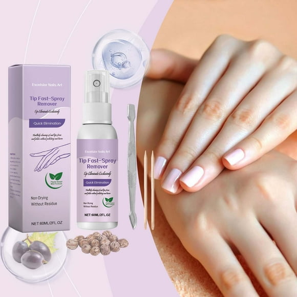 Fiudx Quitapegamento para Uñas, Fórmula Suave de 60 Ml, Eficaz Disolvente de Esmalte En Gel, Kit para El Cuidado de Uñas Sin Daños, Manicura Casera, para Aficionados Al Bricolaje, Solución Completa p