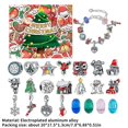 thumbnail image 1 of Calendario de Adviento para niños, Kit de cuenta atrás para La Navidad de aleación de aluminio galvanizado, 24 Fabricación de brazalete y amuleto, Diy, Uds, 1 of 4