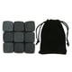 thumbnail image 1 of Juego de piedras de whisky de basalto con bolsa de almacenamiento para whisky, coñac, vino, bebida, rocas de whisky enfriadoras reutilizables para regalo, juego de 9 Uds., 1 of 5