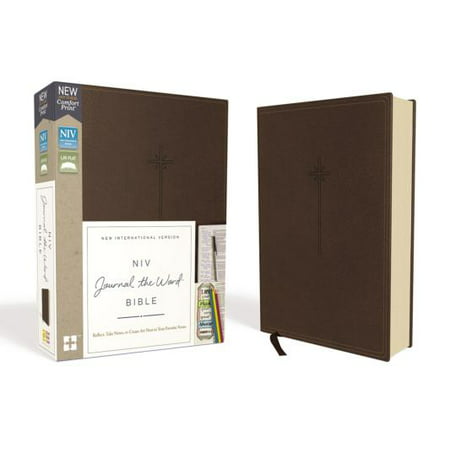 NIV, Journal the Word Bible, Imitation Leather, Brown, Red Letter Edition, Comfort Print : Reflect, Take Notes, or Create Art Next to Your Favorite (The Best Way To Take Notes)