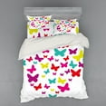 thumbnail image 1 of Ambesonne Butterfly Bedding Set 4 Pcs, Butterfly Heart Love, Queen, Multicolor, 1 of 3