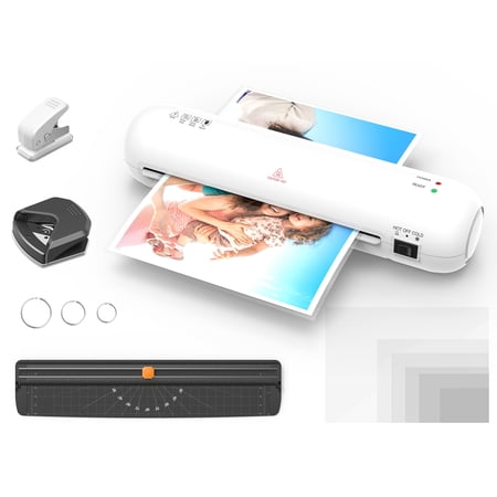 Laminator,Cutter Rounder Puncher Set A4 Size Puncher Suitable A4 Max With Paper With Paper Cutter Lamination 2 Roller 230mm 2 Roller 9 Cold Lamination 2 9 Inches Max Laminator Set A4 Pou W-