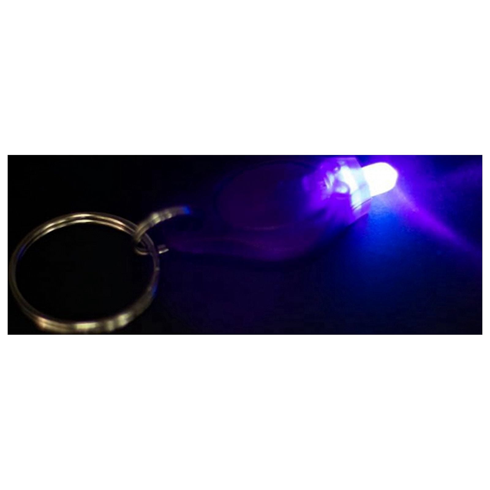 Pack of 100 LED Keychain Flashlight, 395Nm UV Keychain Flashlight, UV Light Flashlight Keychain,Purple