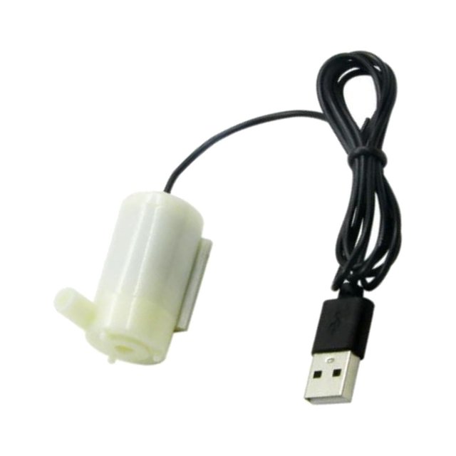 Esquirla USB Water Pump 5V Low Voltage Submersible Practical Durable for Tank Horizontal White
