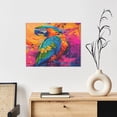 thumbnail image 6 of Lsque Vibrant Parrot Splash Art Print Wall Art – Decorative Picture for Living Room, Bedroom, and Office (Horizontal), 6 of 6