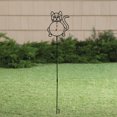 thumbnail image 2 of Kitty Yard Stake with Bell, Easy 3 Piece Assembly, Decorative Metal, Outdoor Décor - Measures 6 1/8" Long x 32 1/8" High by Fox River Creations, 2 of 3