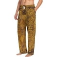 thumbnail image 3 of Kdxio Vintage Map Print Men's Sleep Pajama Pant Lounge Pants with Pockets, 3 of 8