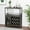 Dark Gray, variant on Twister.CK 5 Tier Wine Bar Cabinet, Bar Cabinet with Detachable Wine Rack and Glass Holder, Storage Space for Kitchen Living Room Bar, Gray