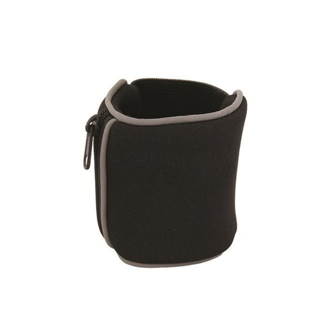 Performance Pocket Zippered Wrist Wallet - Black / Grey