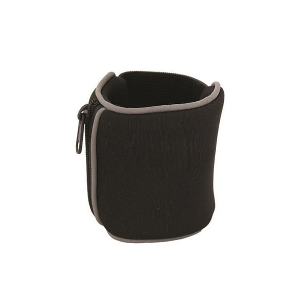 Performance Pocket Zippered Wrist Wallet - Black / Grey