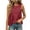 *Wine, variant on ClodeEU Women's Round Neck Sleeveless Ruffle Flowy Babydoll Tank Top,Solid Loose Casual Summer Camisole Blouse Black,Women's Plus L