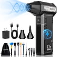 thumbnail image 1 of SDFM Compressed Air Duster - 180,000 RPM Electric Air Duster - with Brushless Motor, 3-Gear Adjustable Air Duster - for Keyboard, PC, Car, Air Bed, and Home Cleaning (X15), 1 of 9