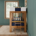thumbnail image 5 of Max & Lily Bunk Bed, Mid-Century Modern Twin over Twin Solid Wood Bed Frame for Kids, 5 of 10