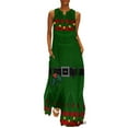 thumbnail image 2 of Christmas Elf Costume Long Dress elegant guest wedding dress elegant dress, 2 of 7