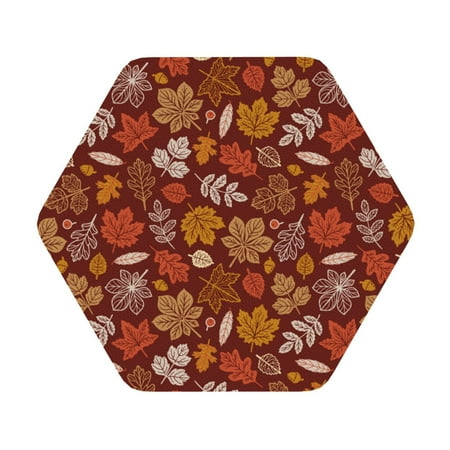 

Cauagu Autumn Forest3 for Round Coaster Drink Coasters Set of 4 Leather Bar Beer Beverage Cup Mat for Drinks for Tabletop Protection & Coffee Table Decor