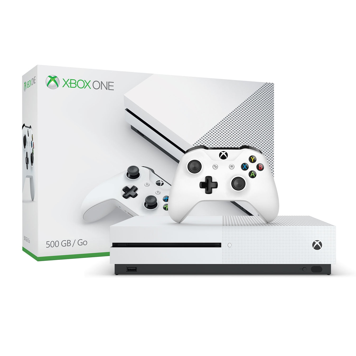 Restored Xbox One S 500GB Console, Microsoft ZQ9-00001, Console, 886162361186 (Refurbished)