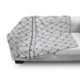 thumbnail image 3 of Antique Soft Flannel Fleece Throw Blanket, Curvy Wavy Lines and Oval Shapes with Delicate Knots Simplistic Design, Cozy Plush for Indoor and Outdoor Use, 50" x 70", Slate Blue and White, by Ambesonne, 3 of 6