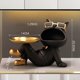thumbnail image 5 of Estatua de Bandeja de Almacenamiento de Escritorio para Perros de Resina Macarena Escultura Coleccionable Negro, 5 of 8