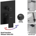 thumbnail image 3 of Shower System Rain Shower Faucet Set with Tub Spout, 10-Inch Matte Black Rain Shower System, Handheld Spray and Rough-in Valve Body and Trim Kit, 3 of 9