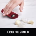 thumbnail image 6 of GORILLA GRIP Garlic Press and Peel Set, Heavy Duty Mincer Tool, Large Ergonomic Handle, Red, 6 of 10