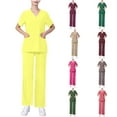 thumbnail image 6 of Samickarr Nursing Uniforms Scrubs Sets For Woman And Man Clearance Plus Size Working Uniform With Pocket Scrubs Medical Uniform Scrubs Top And Pants, 6 of 6